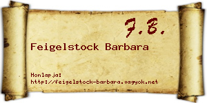Feigelstock Barbara névjegykártya